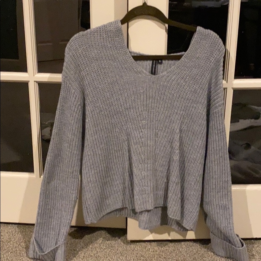Grey hooded sweater